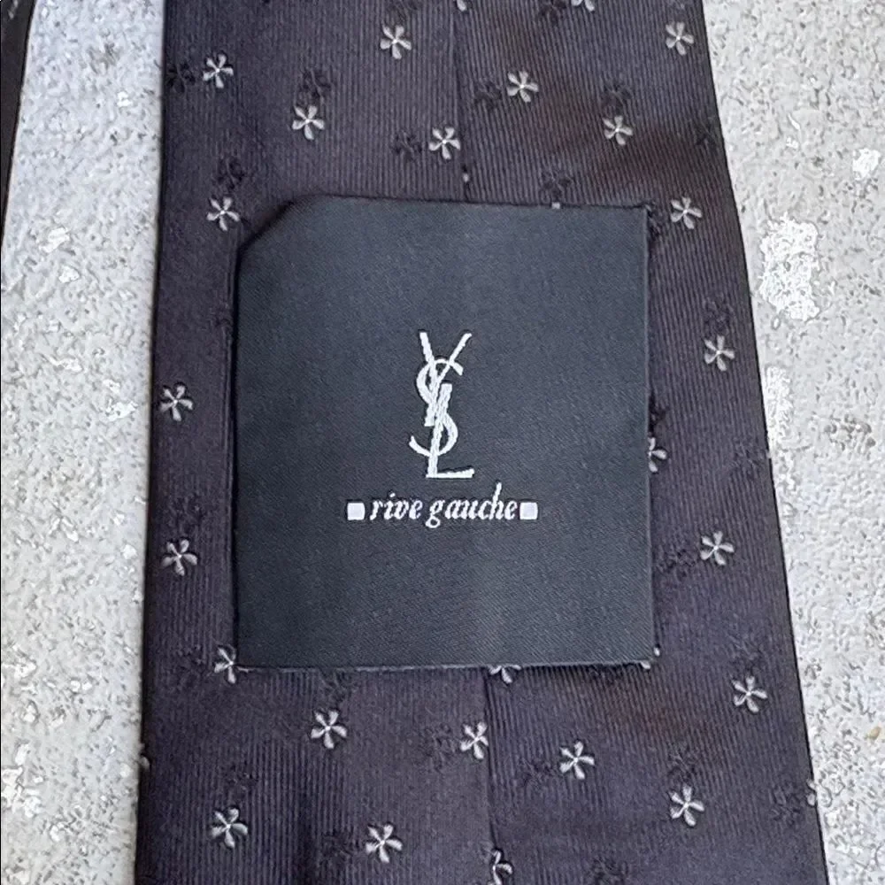 Saint Laurent Rive gauche silk tie